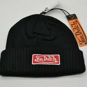 Von Dutch LOGO PATCH Beanie Unisex BN25 NWT